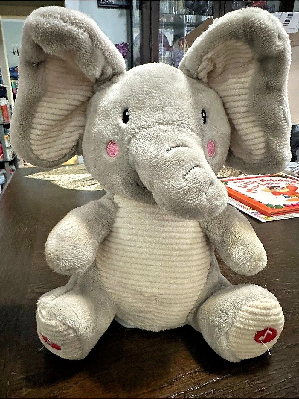 Spark Create Imagine Peek-a-Boo Grey Elephant Plush Toy